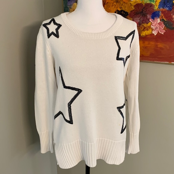 Sweaters - Cotton Blend Star Sweater